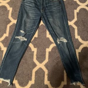 Ripped American Eagle mom jeans